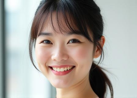 Paws & Petalsのリードトレーナー、笑顔の由紀のポートレート