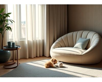 豪華なペット用スイート、柔らかいベッドと遊び道具