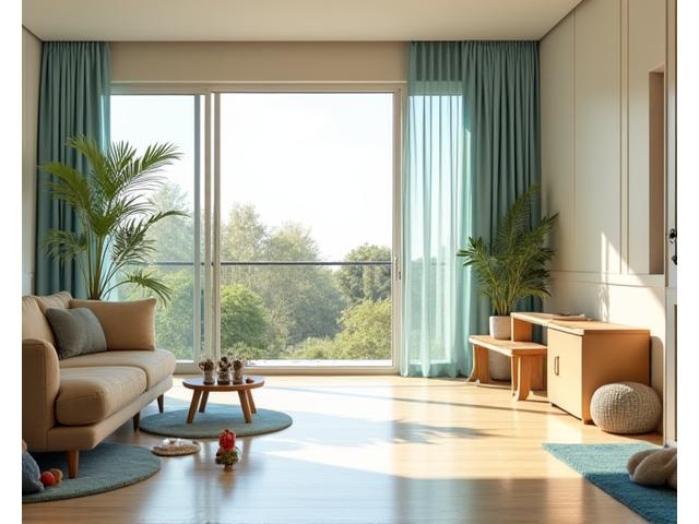 Paws & Petalsのデラックスヴィラの広々とした空間