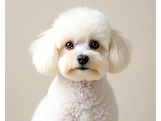 グルーミング後のフワフワで整ったプードル