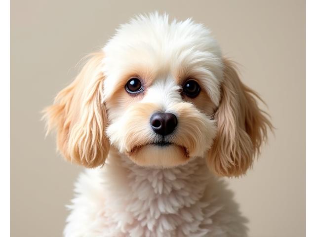 グルーミング前の毛がもつれたプードル